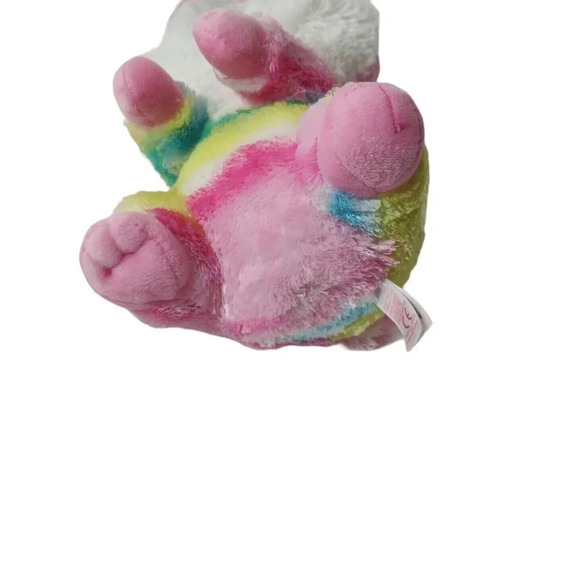 Ty Beanie Boos TySilk Lollipop Bunny Rabbit Plush Pink Colorful 2017 9" FLAW - Picture 4 of 8